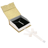 Gold & White Magnetic Ribbon Paper Large Pendant Gift Boxes