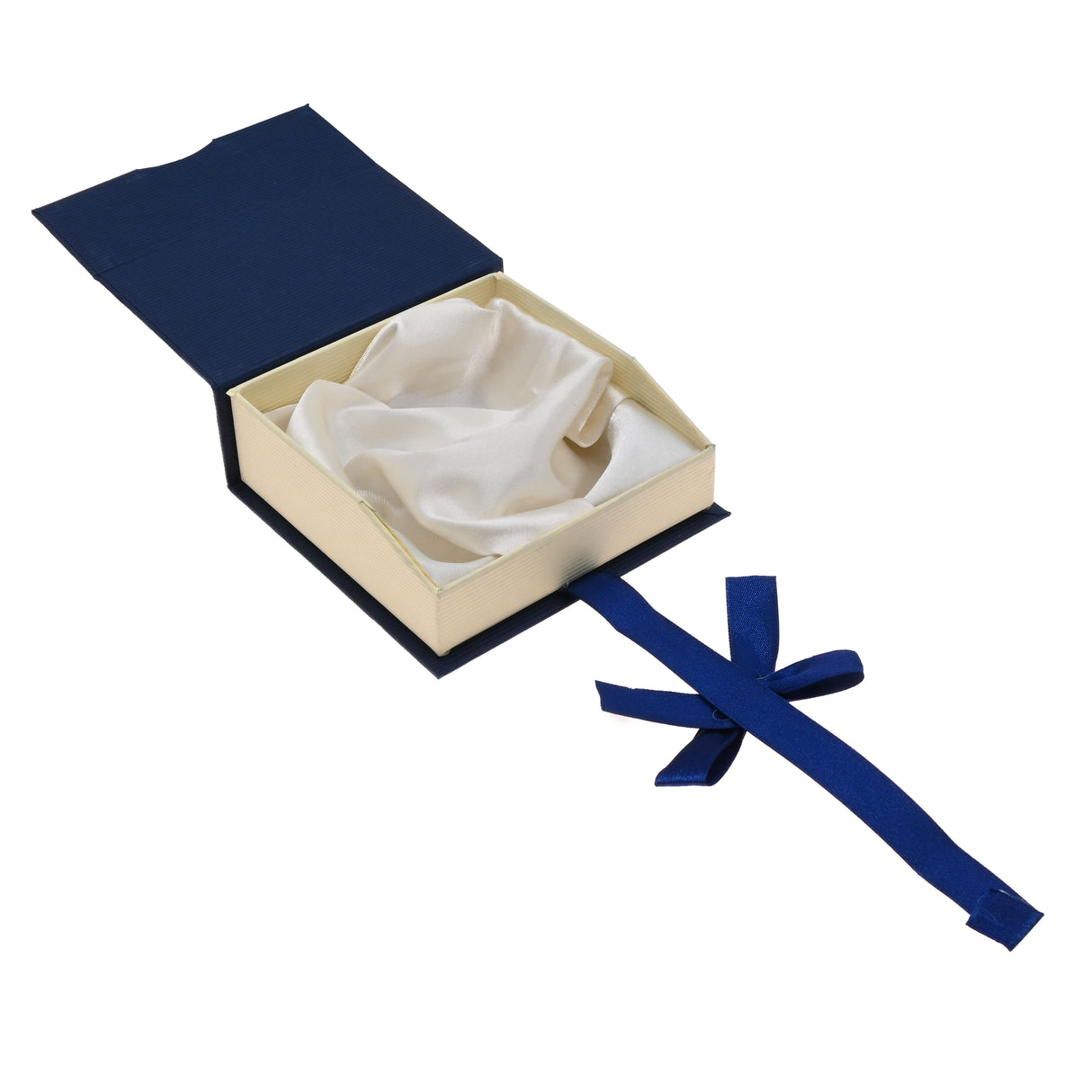 Blue & Cream Magnetic Ribbon Paper Bangle & Watch Gift Boxes