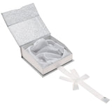 Silver & White Magnetic Ribbon Paper Bangle & Watch Gift Boxes