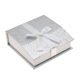 Silver & White Magnetic Ribbon Paper Bangle & Watch Gift Boxes