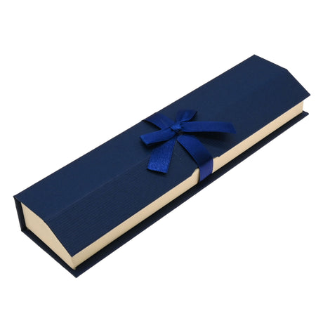 Blue & Cream Magnetic Ribbon Paper Bracelet Gift Boxes