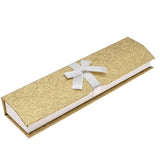 Gold & White Magnetic Ribbon Paper Bracelet Gift Boxes