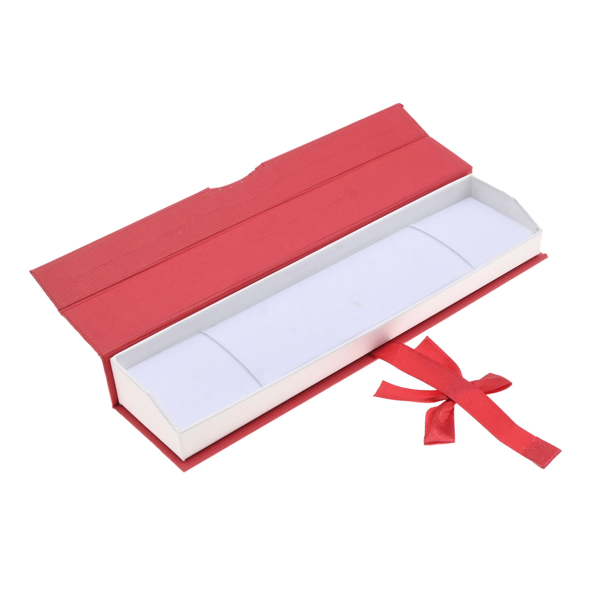 Red & White Magnetic Ribbon Paper Bracelet Gift Boxes