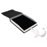 Black & White Magnetic Ribbon Paper Necklace Gift Boxes