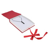 Red & White Magnetic Ribbon Paper Necklace Gift Boxes