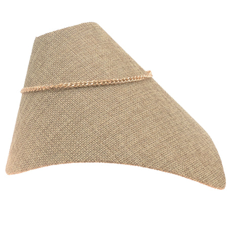 Brown Burlap Foldable Pendant Display Bust, 4-7/8" Tall