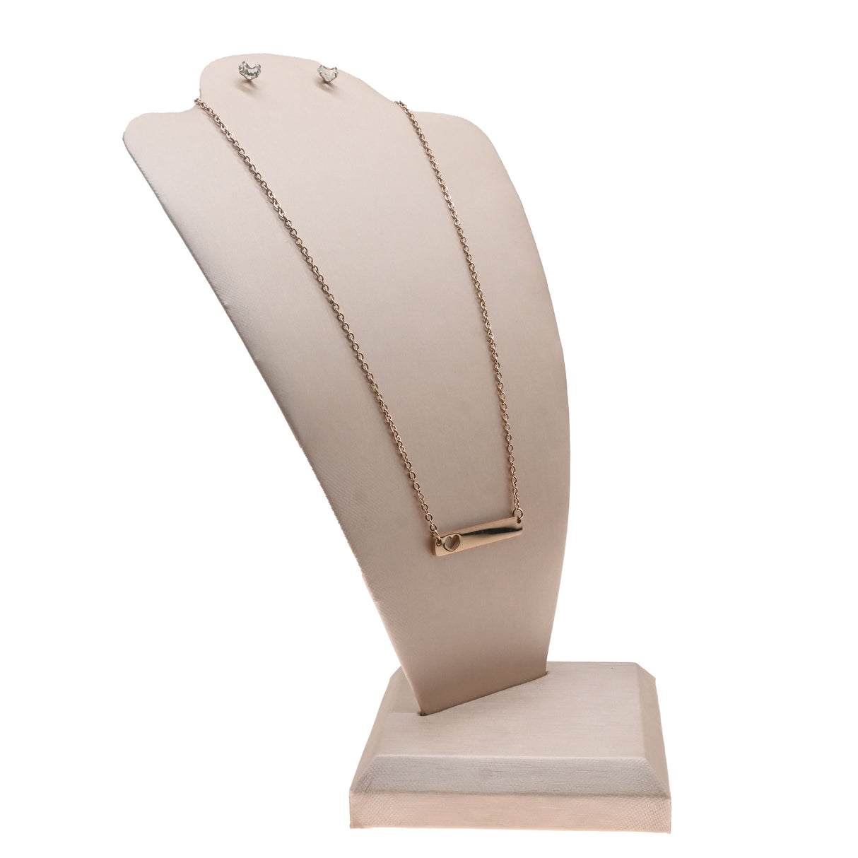 Champagne Pink 2 Piece Jewelry Necklace or Chain Display