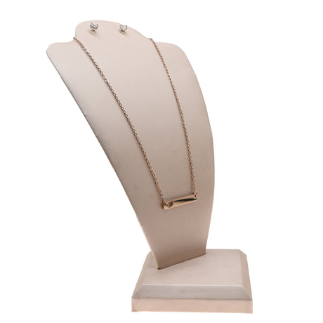 Champagne Pink 2 Piece Jewelry Necklace or Chain Display