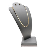 Steel Grey Leatherette 2-Piece Portable Necklace & Earring Display