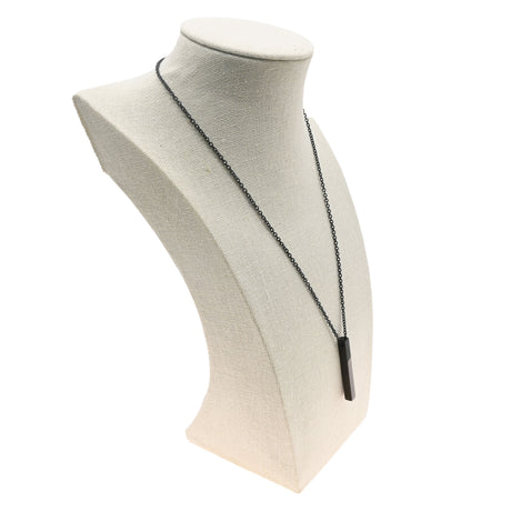 Beige Linen Curved Jewelry Necklace and Chain Display Bust, 9-1/2" Tall