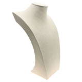 Beige Linen Jewelry Necklace Display Bust, 17" Tall