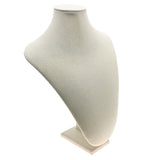 Beige Linen Jewelry Necklace Bust, Neck Form Display, 14-1/2" Tall