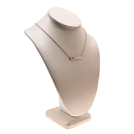 Champagne Pink Leatherette Jewelry Necklace Display Bust, 11" Tall
