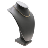 Steel Grey Leatherette Necklace Bust Display, 11" Tall