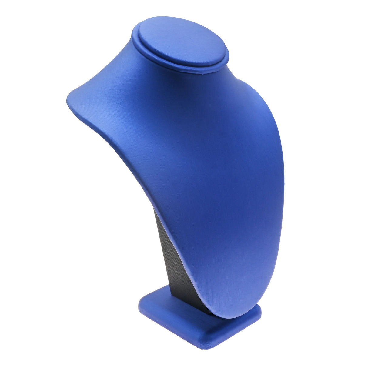 Blue Leatherette Necklace Display Bust - 7-1/2" Tall