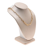 Champagne Pink Leatherette Necklace Display Bust - 6-1/4" Tall
