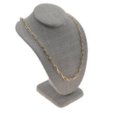 Grey Linen Jewelry Necklace Display Bust, 6-1/4" Tall