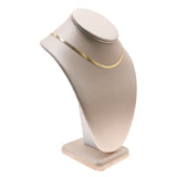 Champagne Pink Leatherette Necklace Display Bust - 10" Tall