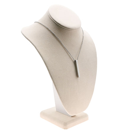 Beige Faux Suede Jewelry Necklace Display Bust, 11" Tall