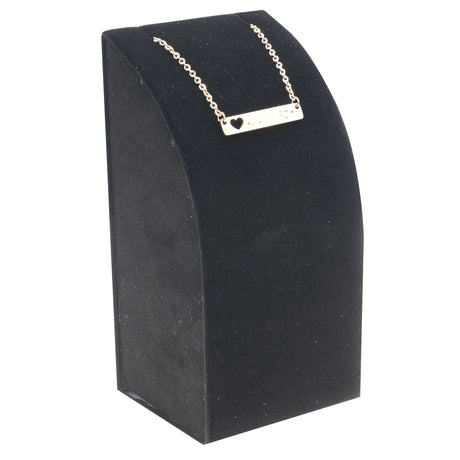 Black Velvet Jewelry Necklace Pedestal Display Stand
