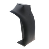 Black Leatherette Necklace Display Bust - Square Neck, 10.5" H