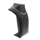 Black Leatherette Necklace Display Bust - Square Neck, 10.5" H