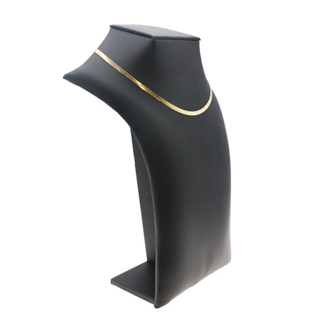 Black Leatherette Necklace Display Bust - Square Neck, 10.5" H