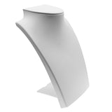 White Leatherette Fold-able Jewelry Necklace Display Stand, 8-1/4" Tall