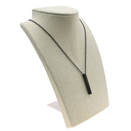 Tan Linen Fold-able Jewelry Necklace Display Stand, 8-1/4" Tall