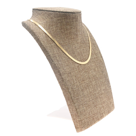 Brown Burlap Foldable Necklace Display Stand - 8-1/4" Tall