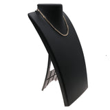 Black Leatherette Foldable Necklace Display Stand, 13.5" Tall
