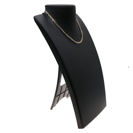 Black Leatherette Foldable Necklace Display Stand, 13.5" Tall