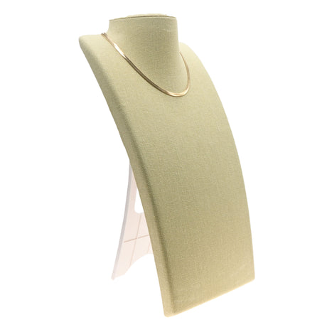 Tan Linen Fold-able Jewelry Necklace Display Stand, 13-1/2" Tall