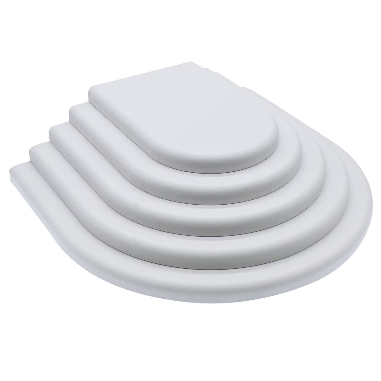 White Leatherette 4 Tier Jewelry Necklace Display