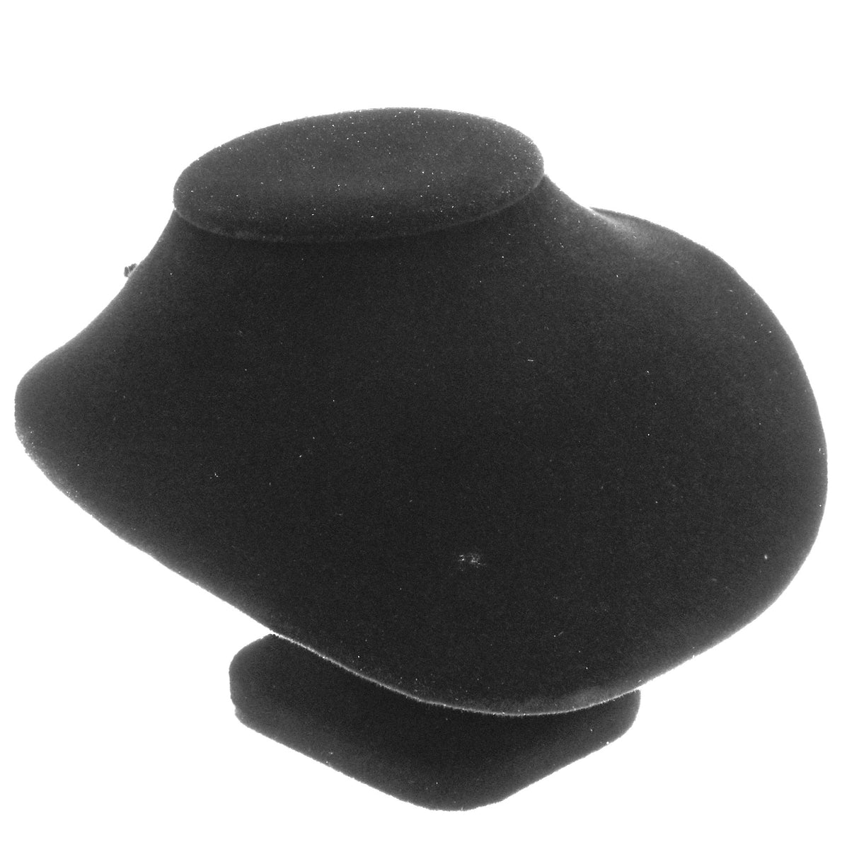 Black Velvet Short Jewelry Necklace Bust, 4-3/4" Tall