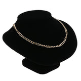 Black Velvet Short Jewelry Necklace Bust, 4-3/4" Tall