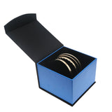 Black and Blue Magnetic Lid Jewelry Bracelet or Watch Pillow Boxes