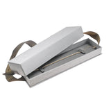 Steel Grey Leatherette Bracelet Boxes with Brown Bow Ribbon - Pack of 12