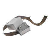 Steel Grey Leatherette Earring Boxes with Brown Bow Ribbon - Pack of 12