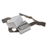 Steel Grey Leatherette Ring Boxes with Brown Bow Ribbon - Pack of 12