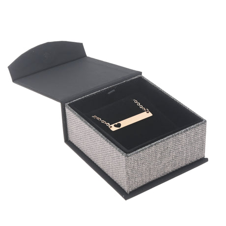Black and Grey Magnetic Lid Jewelry Earring or Pendant Boxes