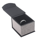 Black and Grey Magnetic Lid Jewelry Ring Boxes