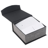 Black and Grey Magnetic Lid Cuff-link and Pin Gift Boxes