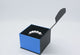Black and Blue Magnetic Lid Jewelry Bracelet or Watch Pillow Boxes