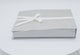 Silver and White Magnetic Ribbon Jewelry Necklace Gift Boxes