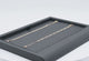 Black Leatherette Bracelet Showcase Tray - 8 Tilted Rows