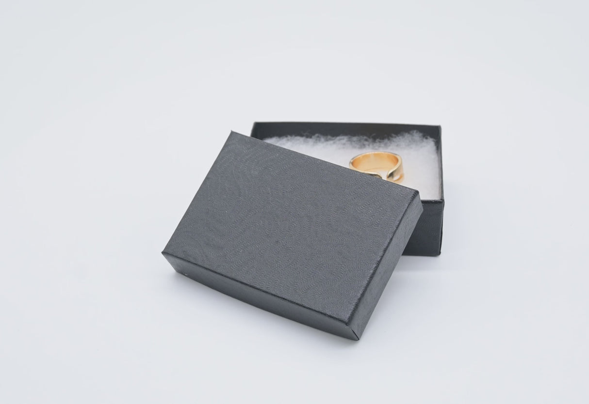 Swirl Black Cotton Filled Jewelry Gift Boxes #32