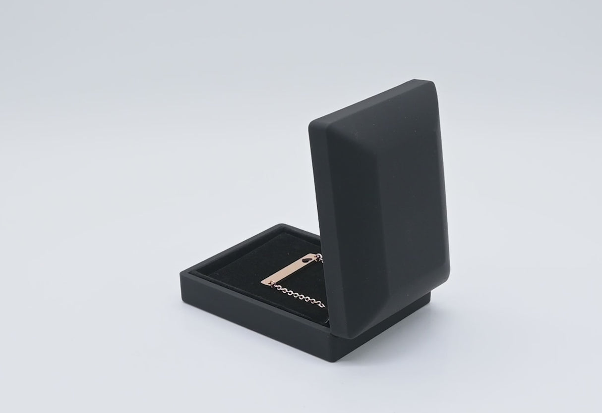 Black Soft Touch Lighted Pendant Box