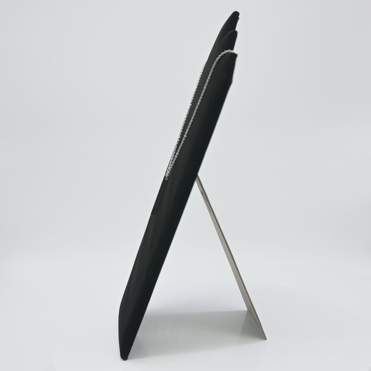 Black Velvet Tiered Jewelry Necklace Display Easel, 12-1/2" Tall