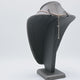 Steel Grey Leatherette Necklace Bust Display, 7-1/2" Tall